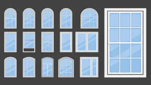 Fenster in verschiedenen Formen und Ausführungen